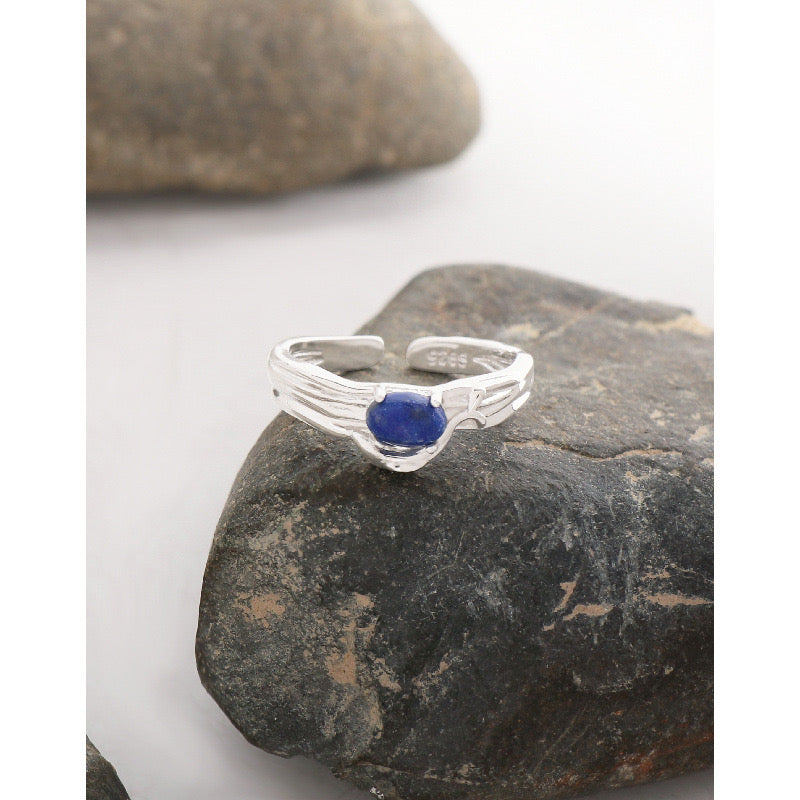 Keith Dark blue gem rings