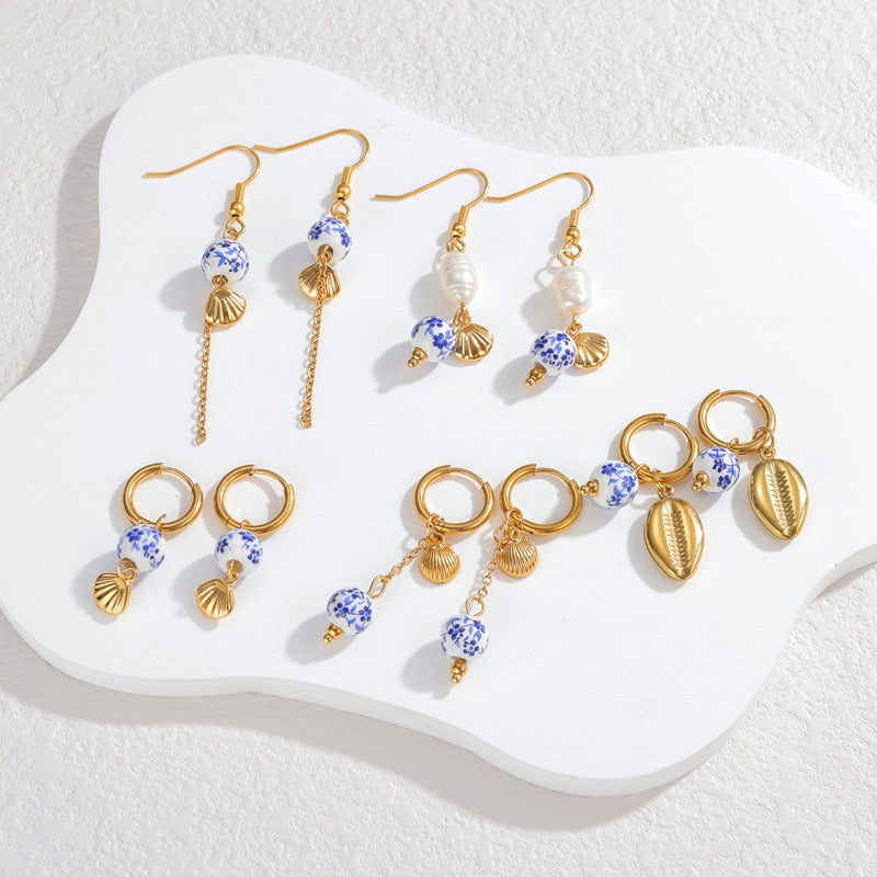 Blue ocean earrings