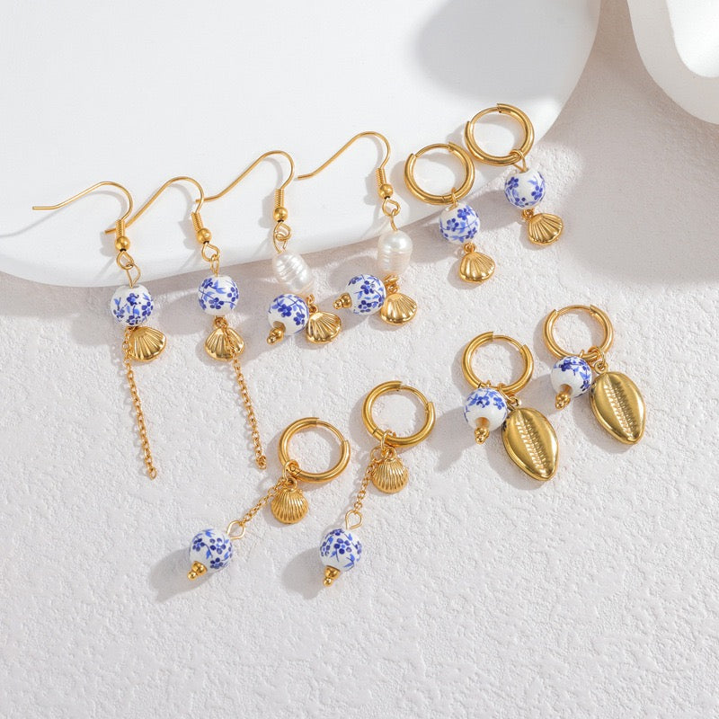 Blue ocean earrings