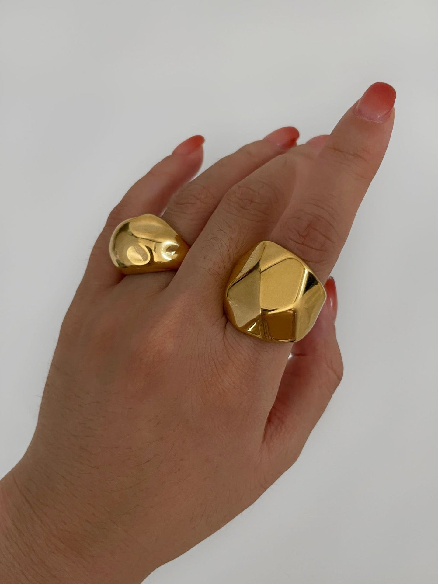 Golden globe statement ring