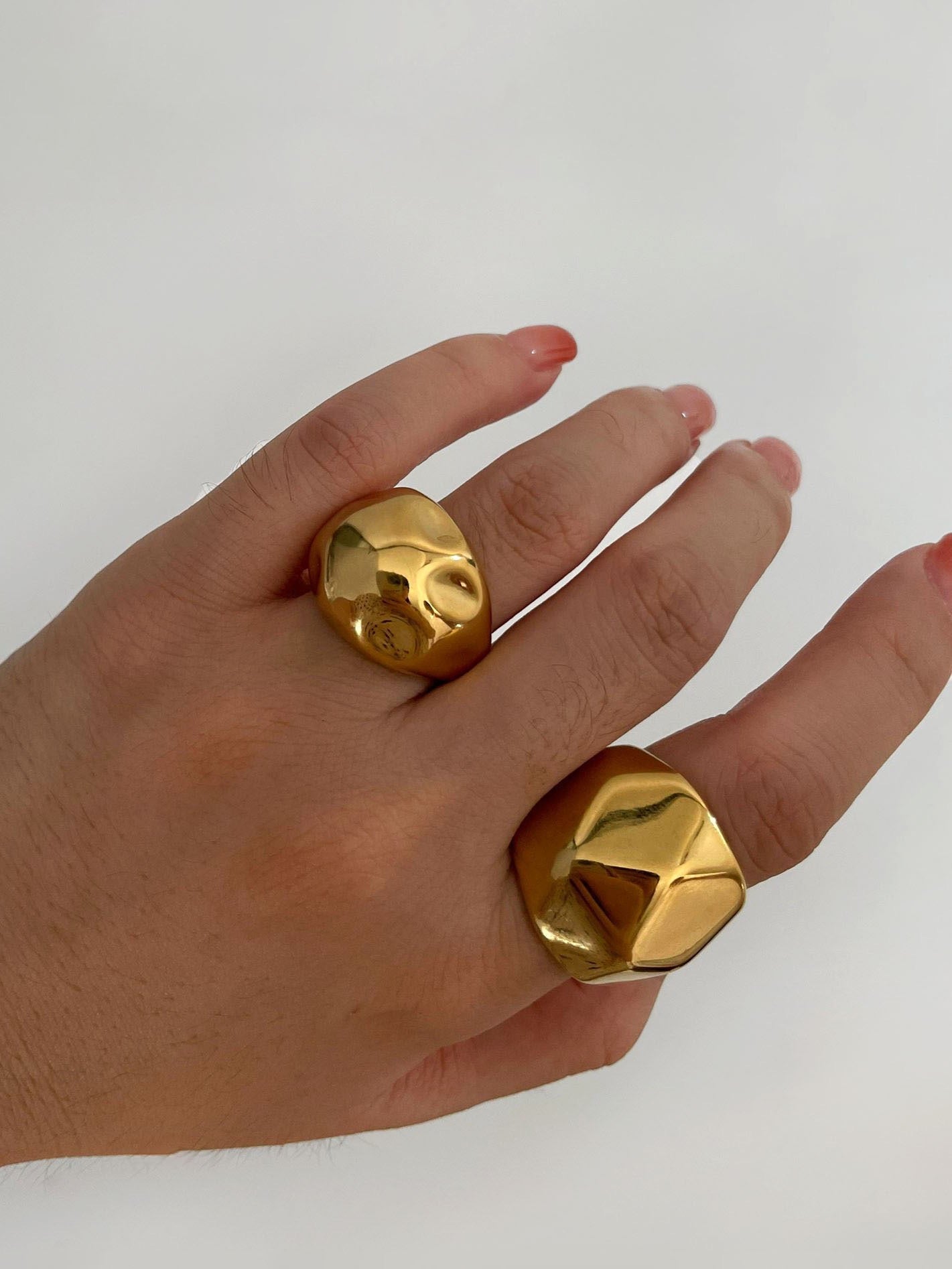 Golden globe statement ring