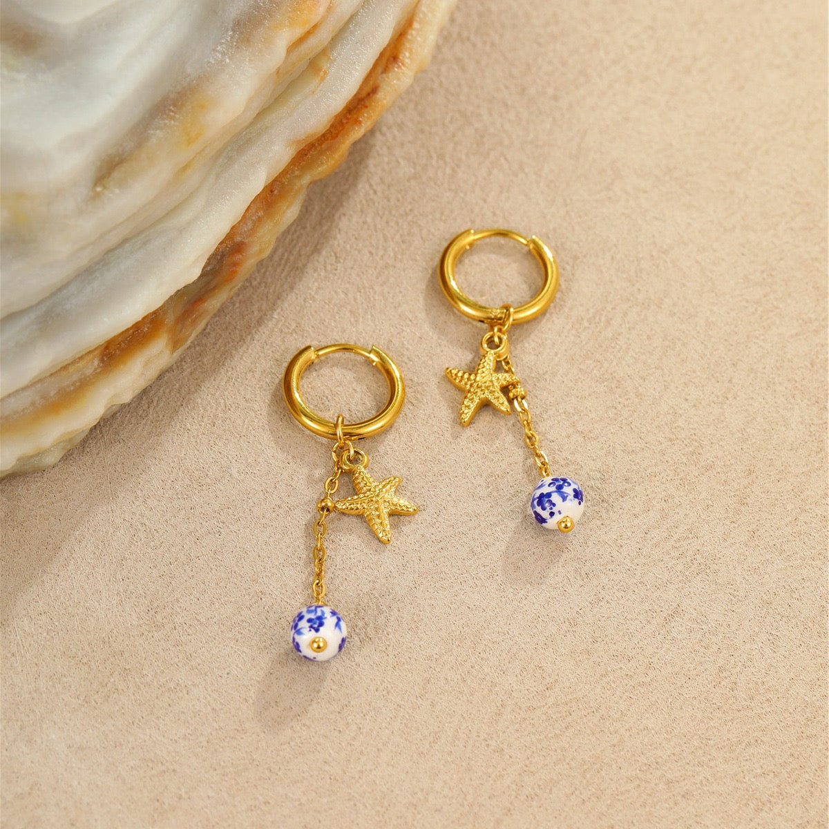 Blue ocean earrings