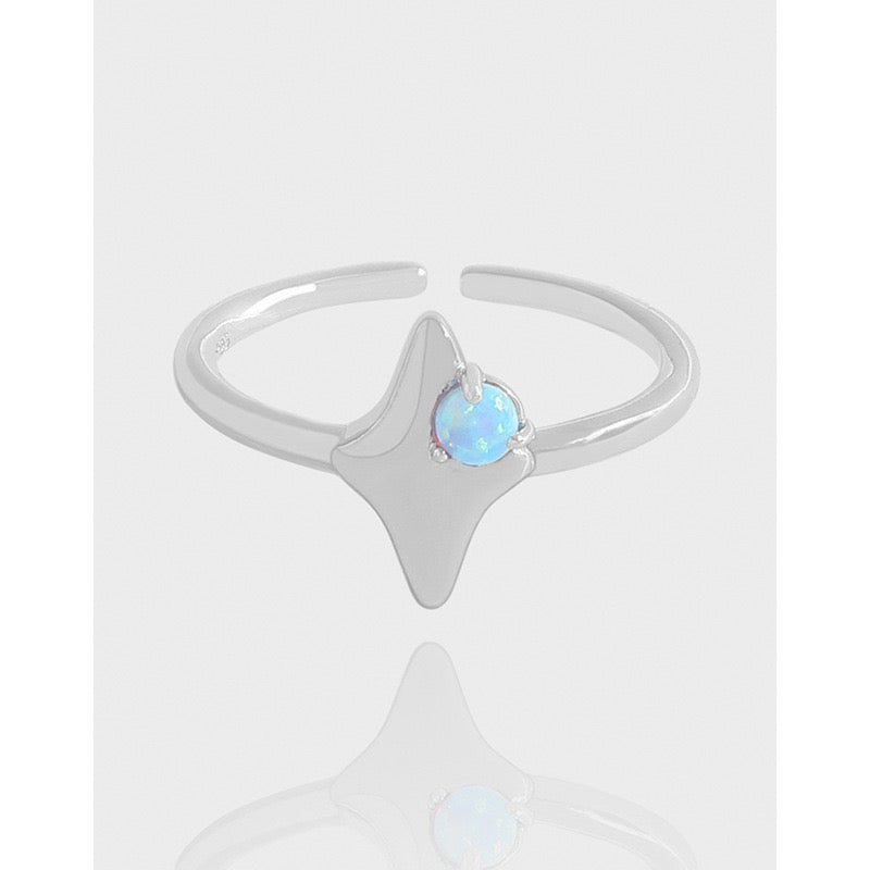 Opal star ring