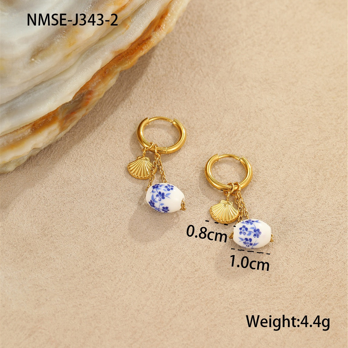 Blue ocean earrings