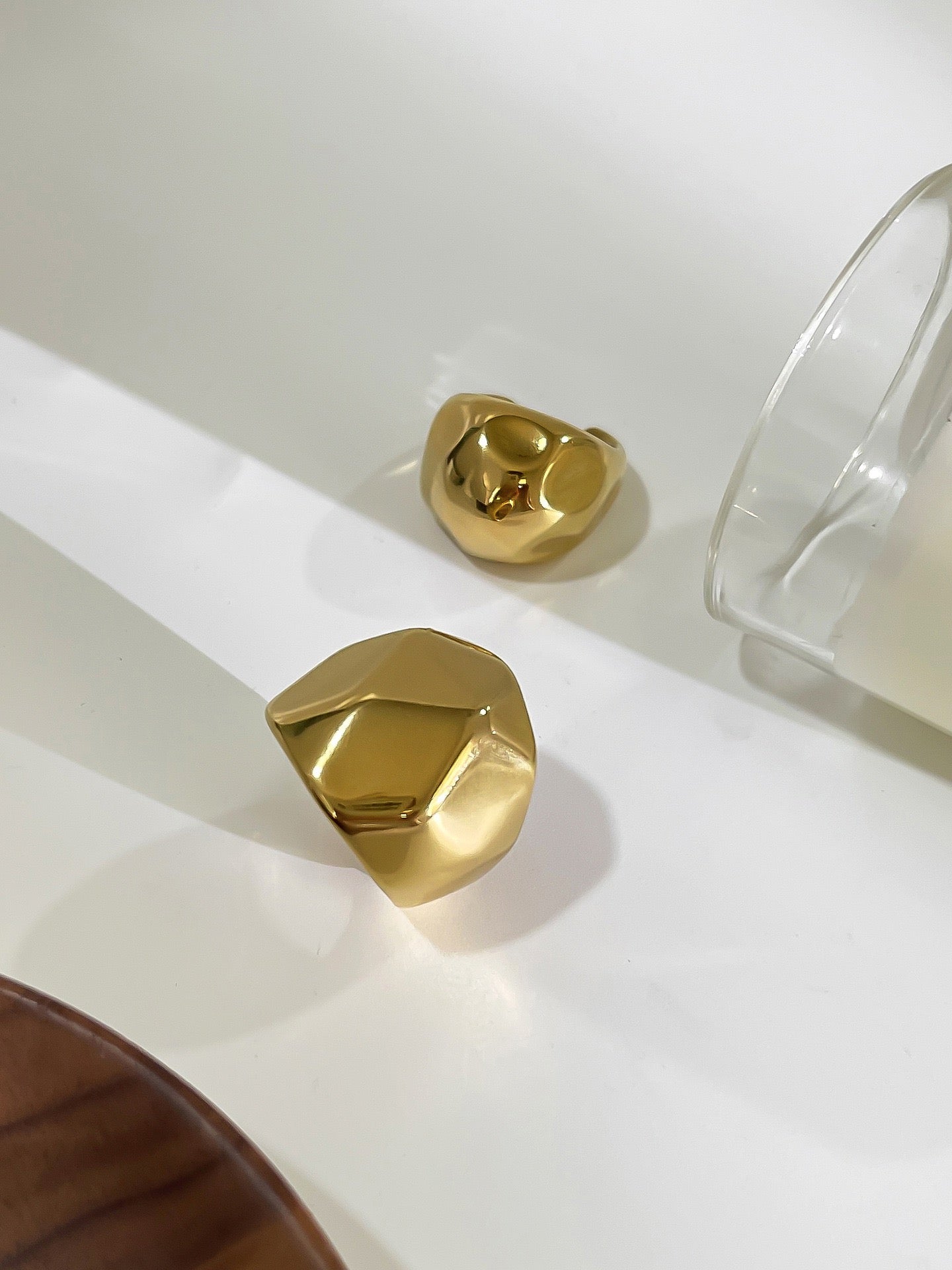 Golden globe statement ring