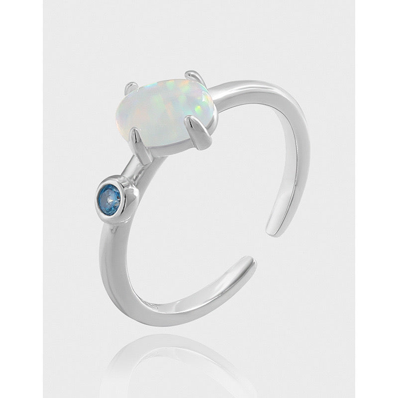 Laura Opal silver ring