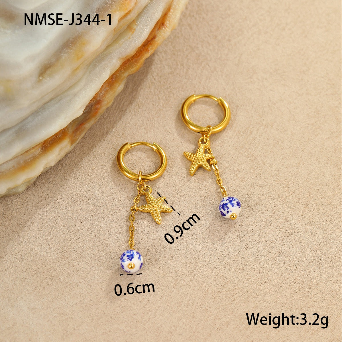 Blue ocean earrings