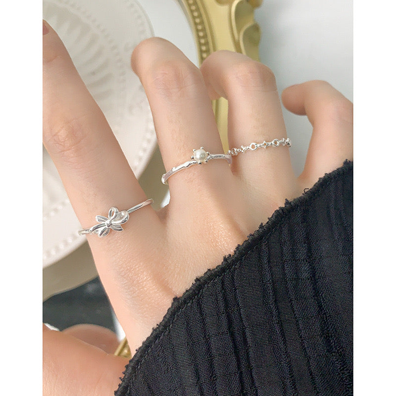 Flestone Mini flower sterling silver ring