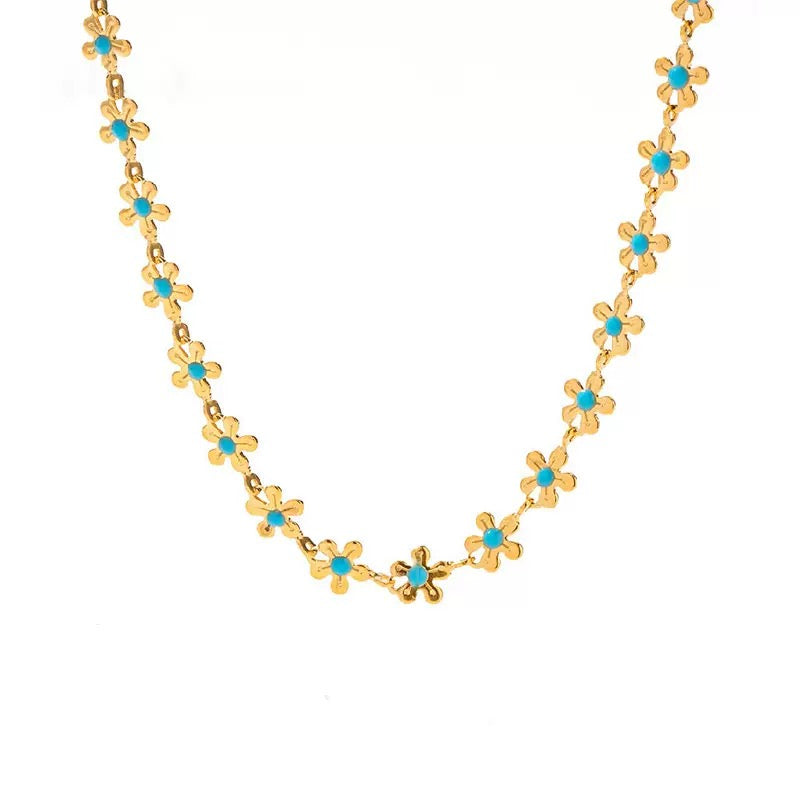 Simon Blue flowers set