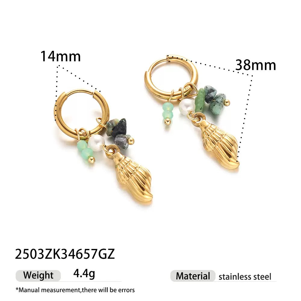 Little ocean charm hoops