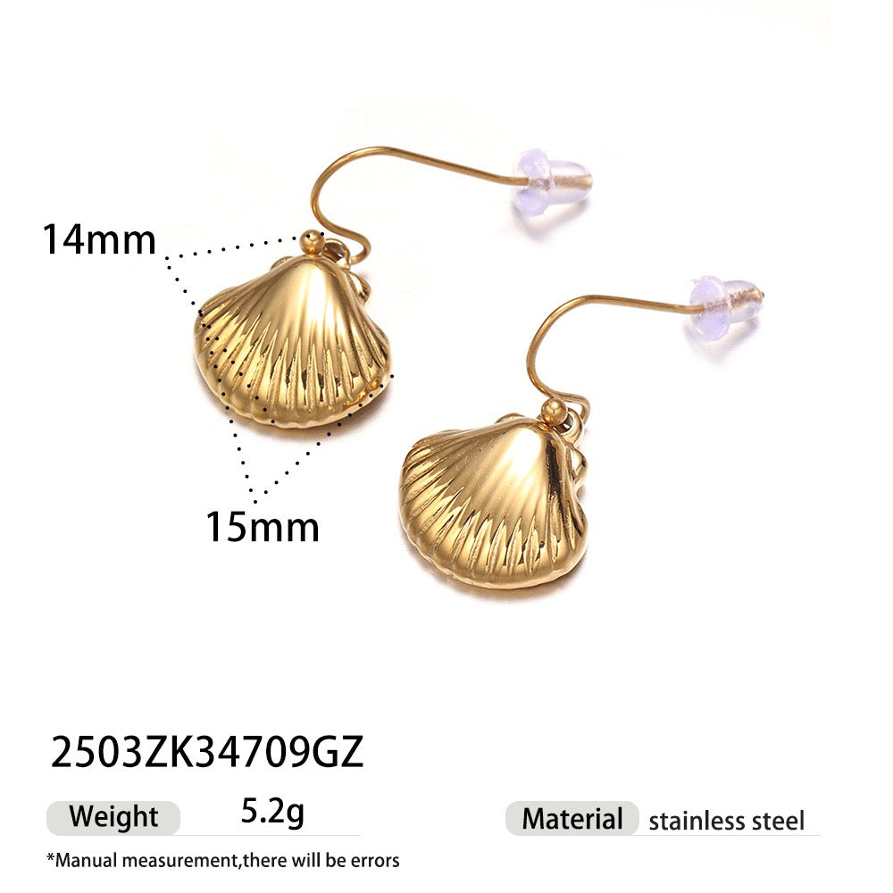 Dangling shell earrings