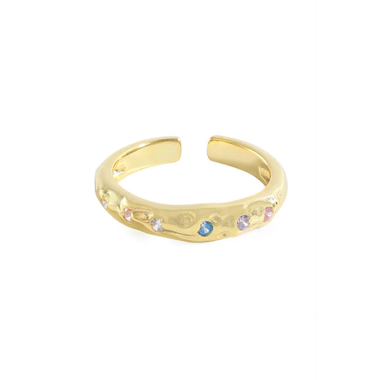 Beela rainbow stone ring