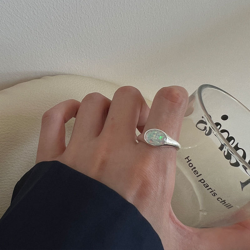 Mirina opal oval Silver ring