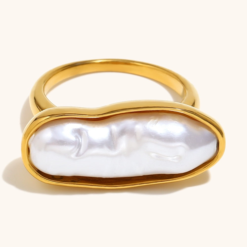 Pearly statement ring