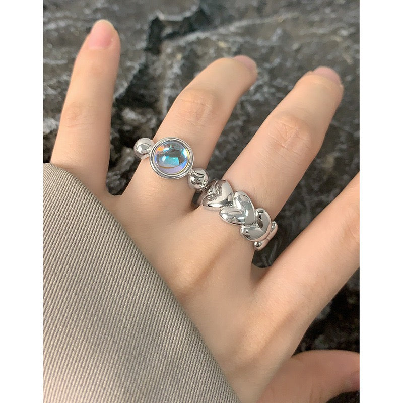 Moon stone silver set