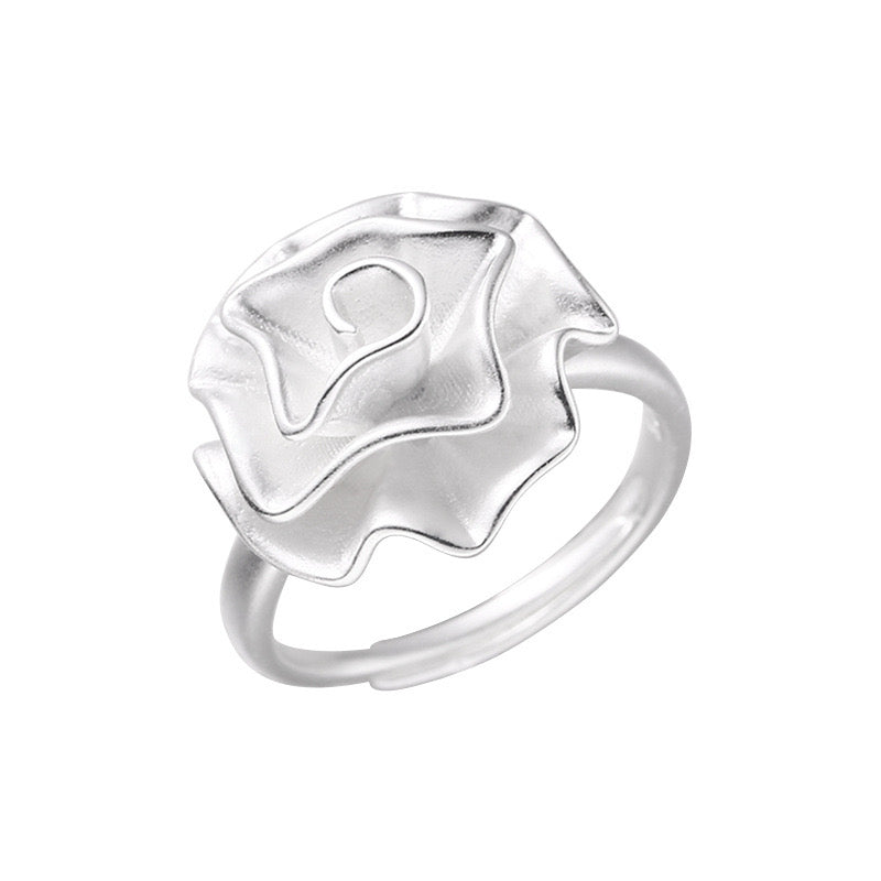 Osaka Rose silver ring