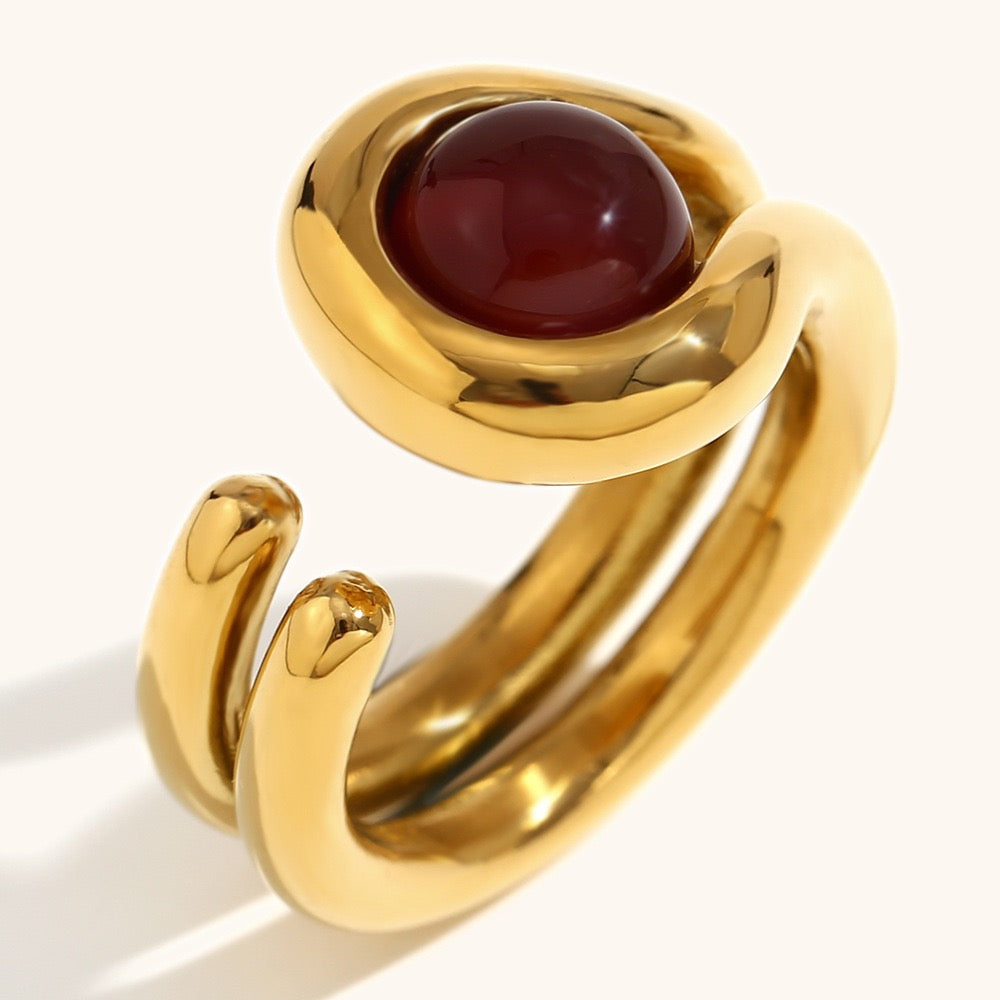 Red Gem stone ring