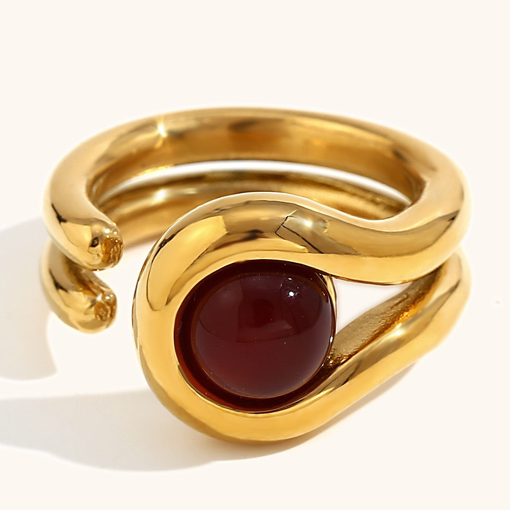 Red Gem stone ring