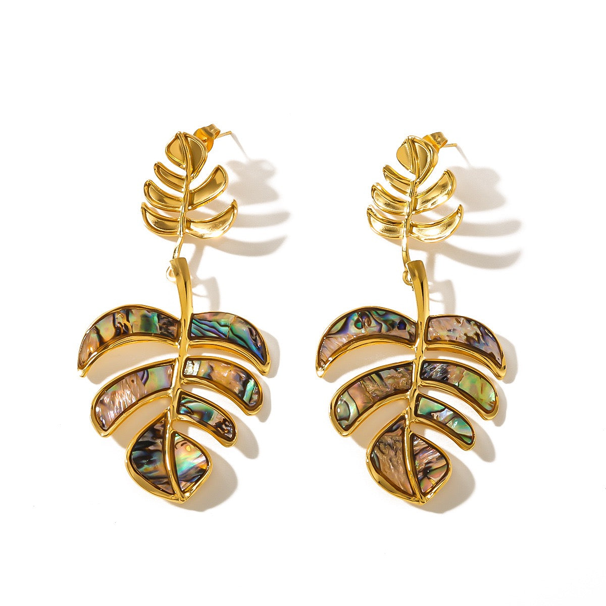 Leaf beach earrings