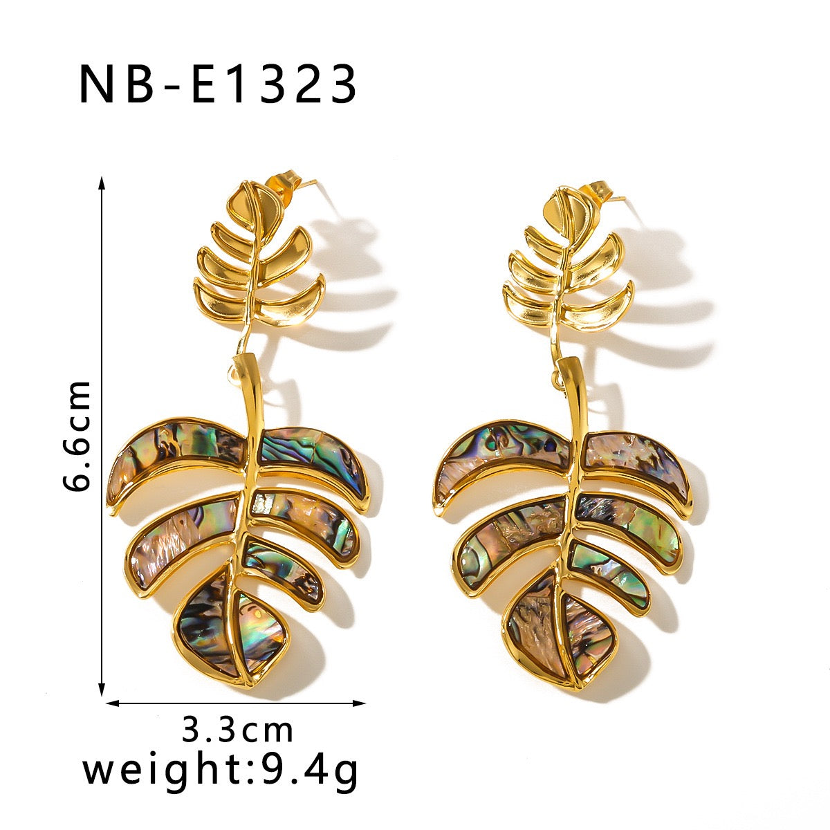 Leaf beach earrings