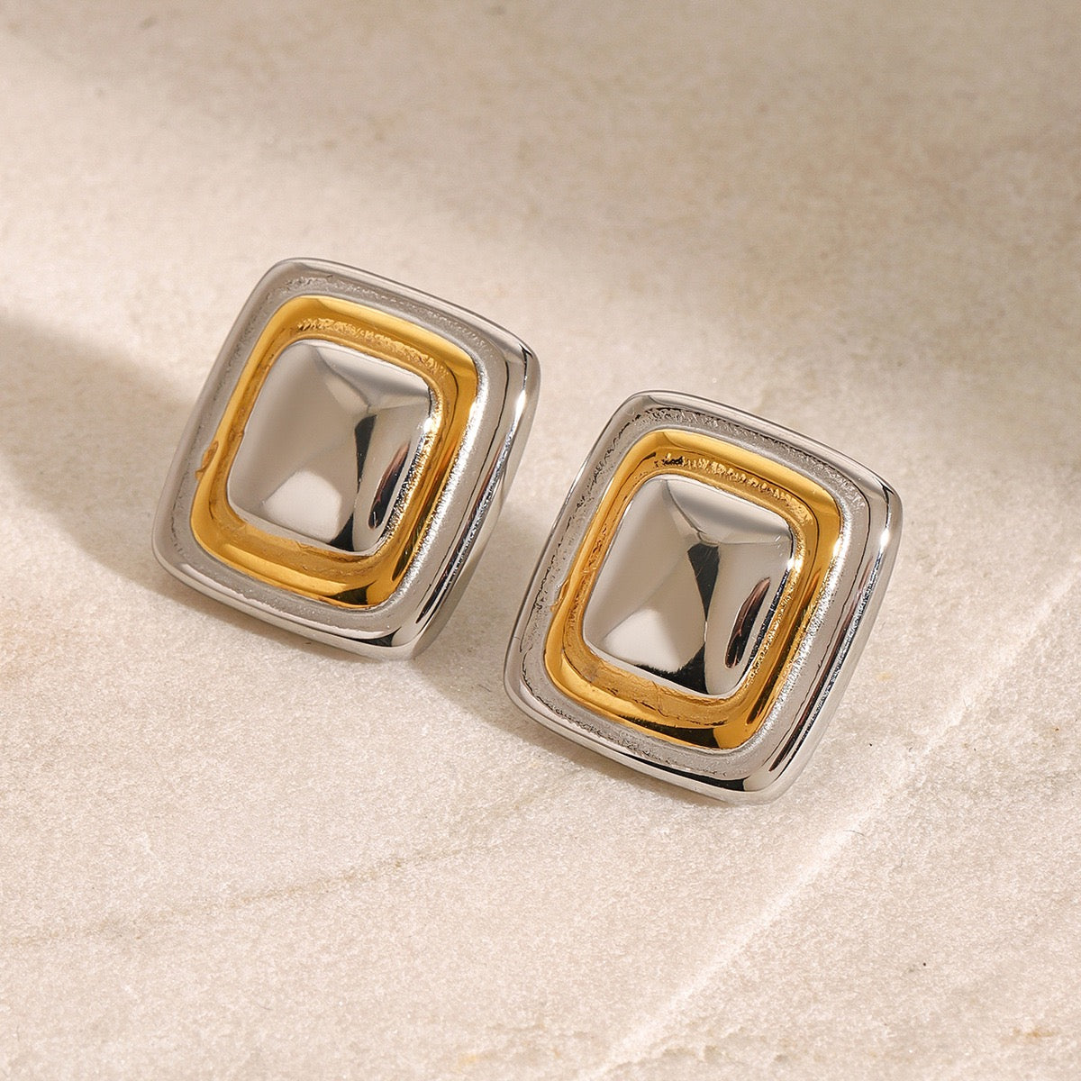 Vintage square earrings