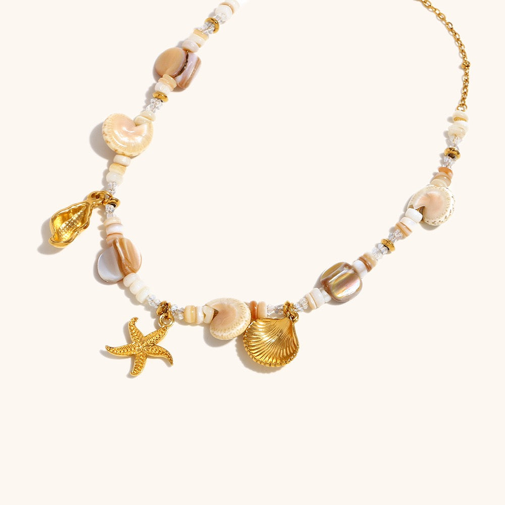 Ocean souls natural shell starfish charm set