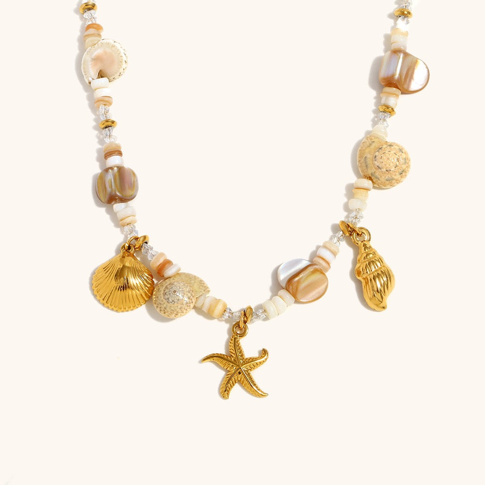 Ocean souls natural shell starfish charm set