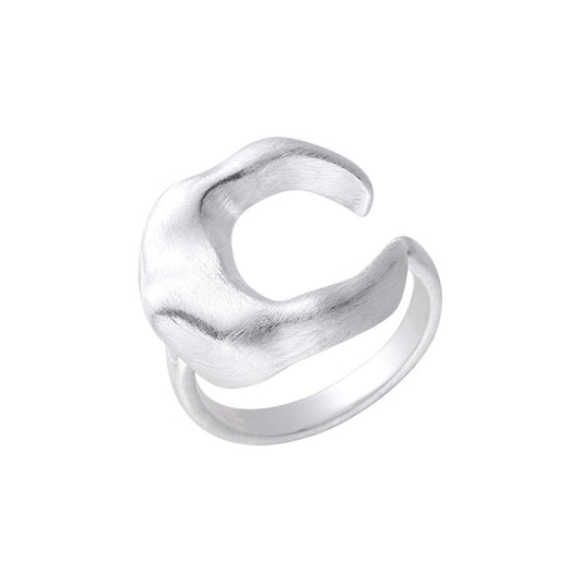 Joliua New moon silver ring
