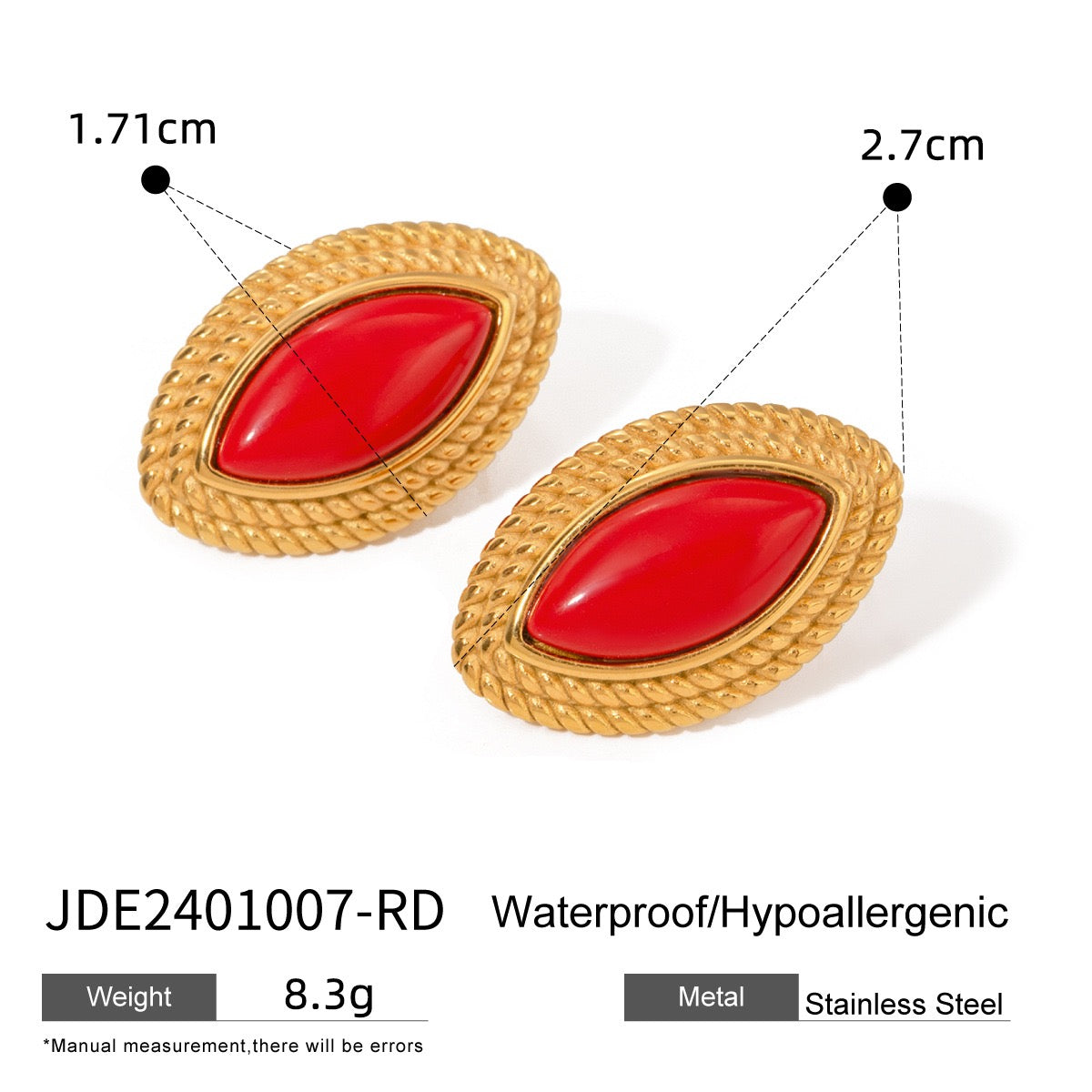 Red vintage earrings