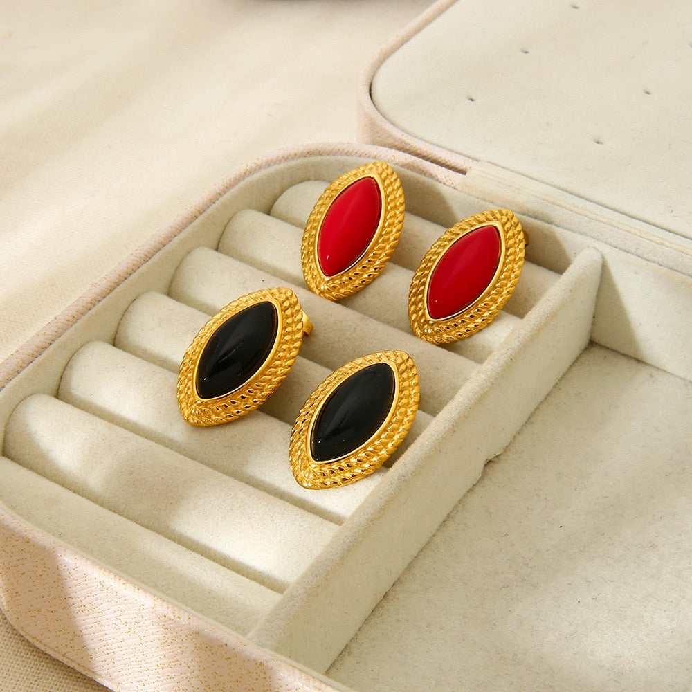 Red vintage earrings