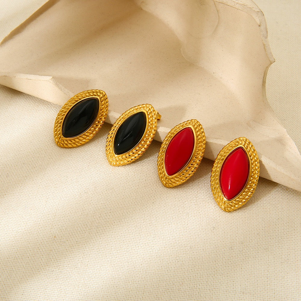Red vintage earrings