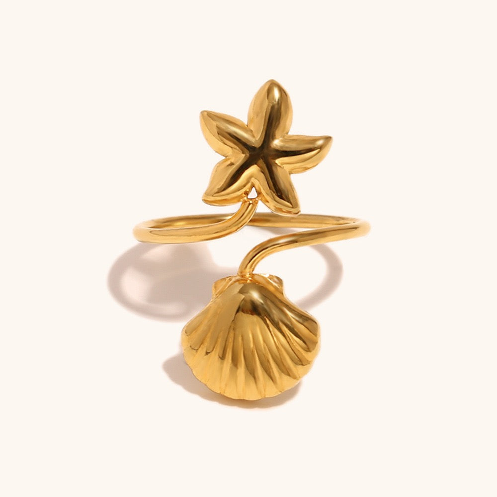 Starfish shell ring