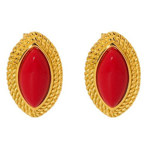 Red vintage earrings