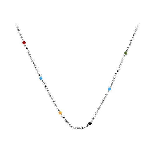 Kola Sterling silver rainbow necklace