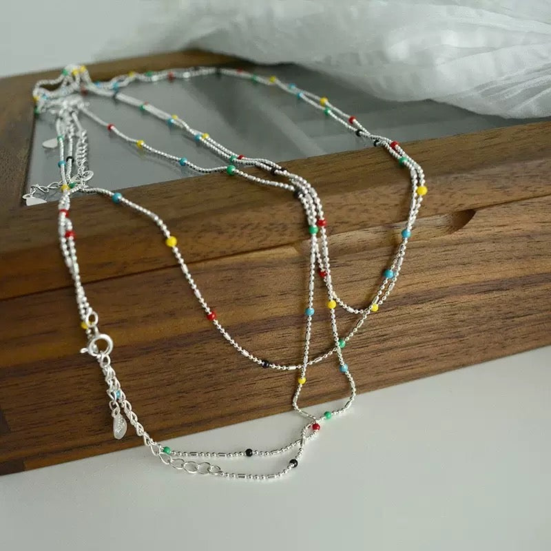 Kola Sterling silver rainbow necklace