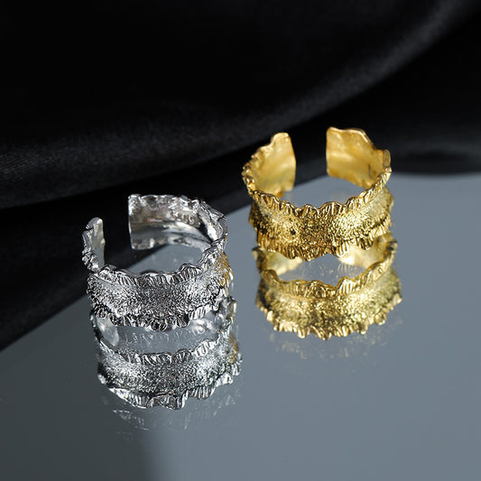 Freda Folding silver ring