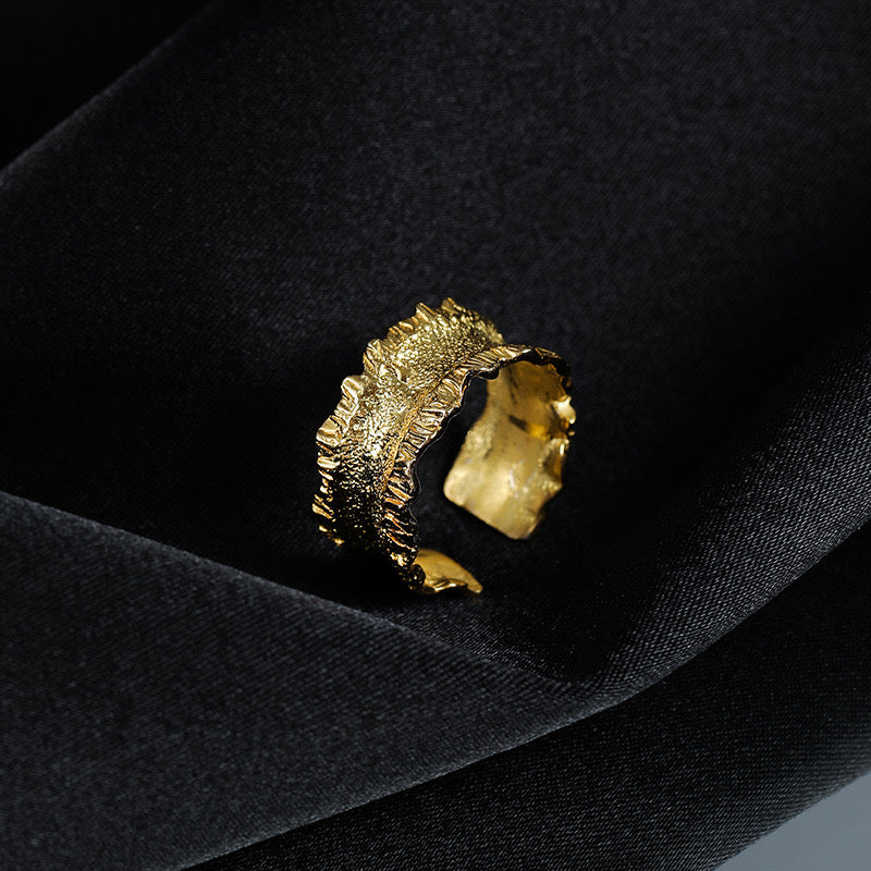 Freda Folding silver ring