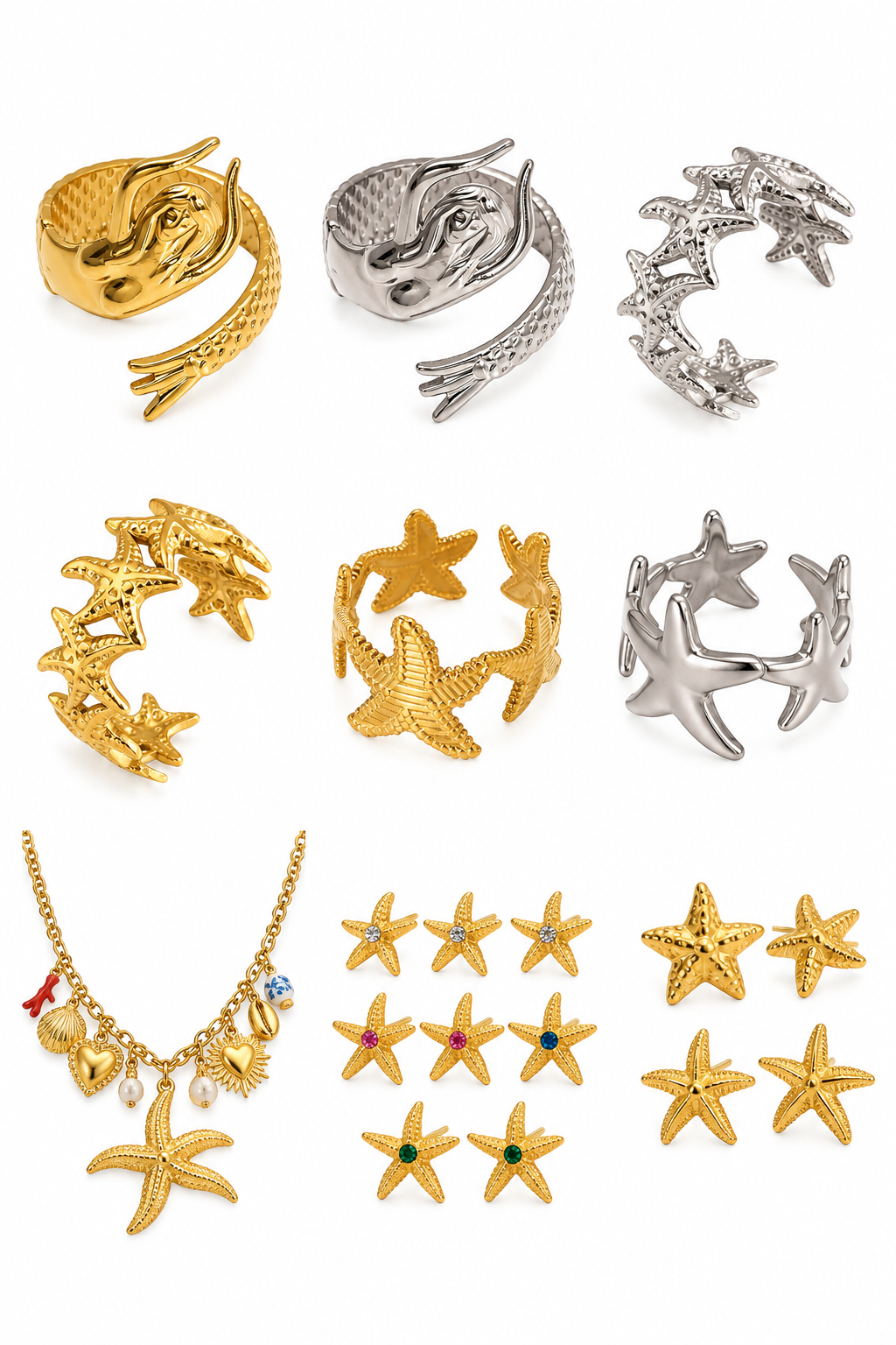Glen classic dainty starfish earrings