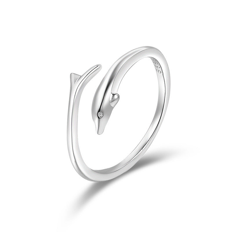 Casey Silver dolphin ring