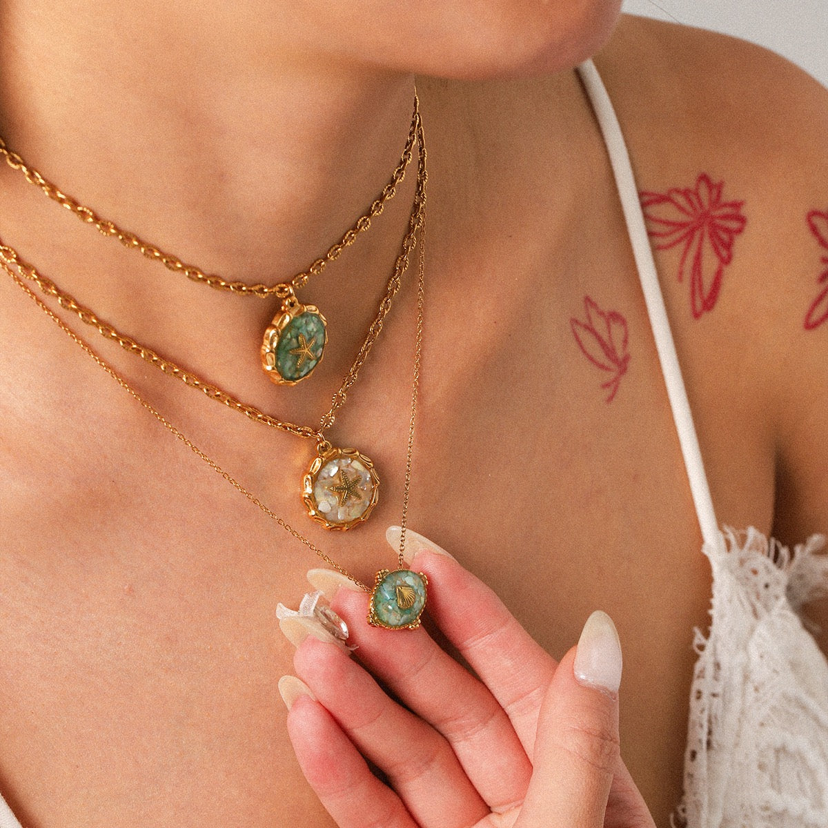 Mermaid starfish necklace