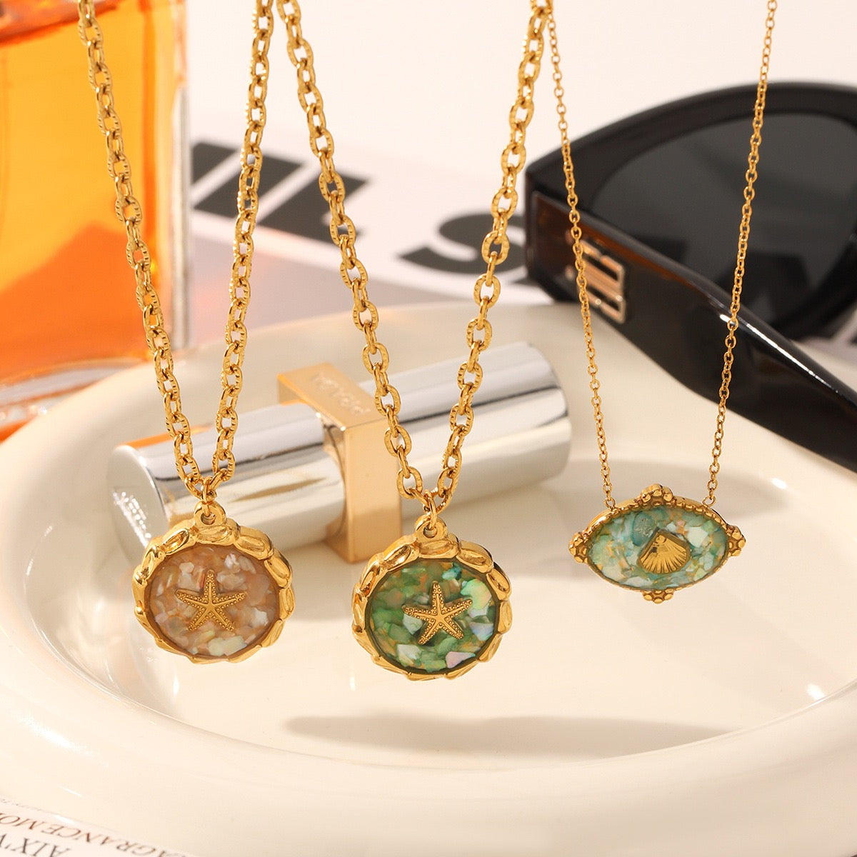 Mermaid starfish necklace