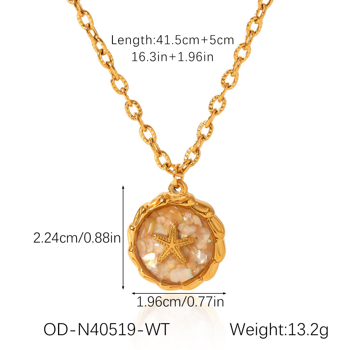 Mermaid starfish necklace