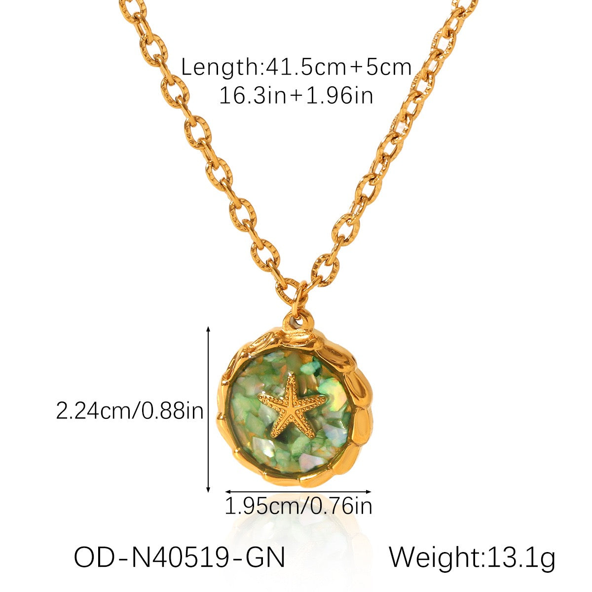 Mermaid starfish necklace