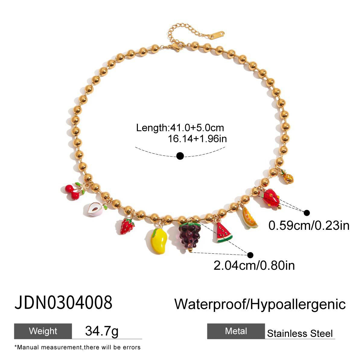 My Bali holiday fruits charm set