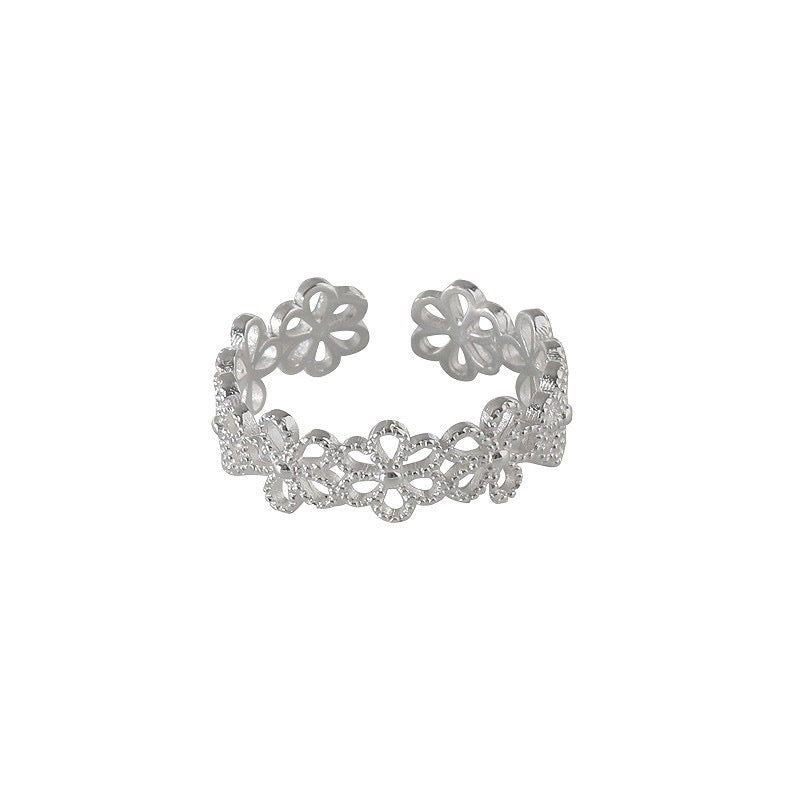 Harry Hallow flower Silver ring