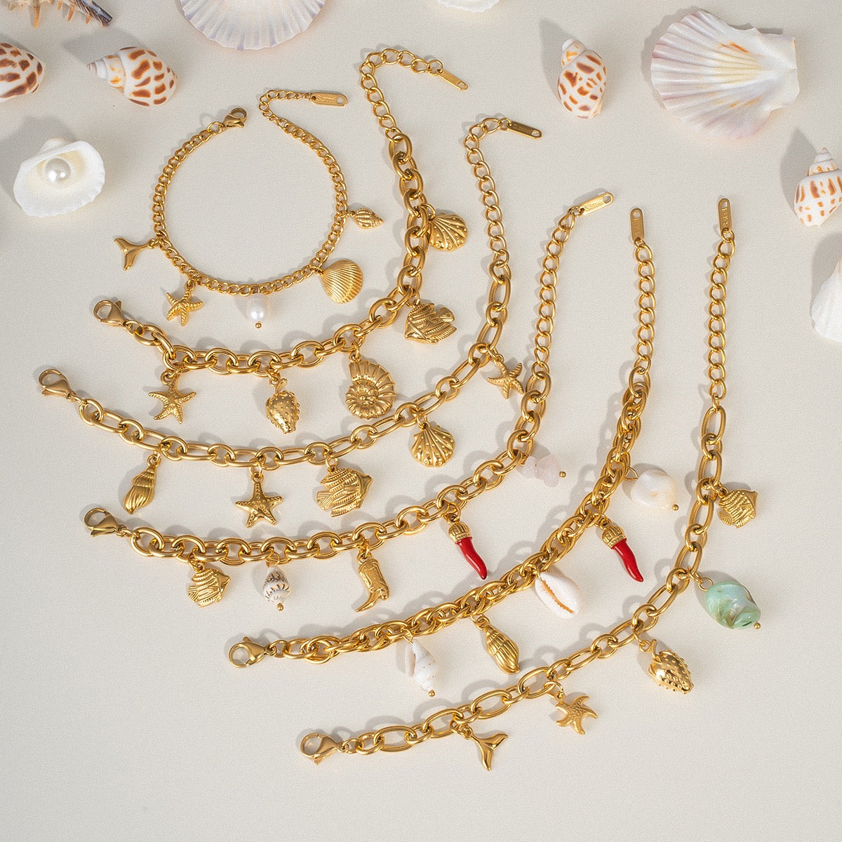 Ocean charm bracelets