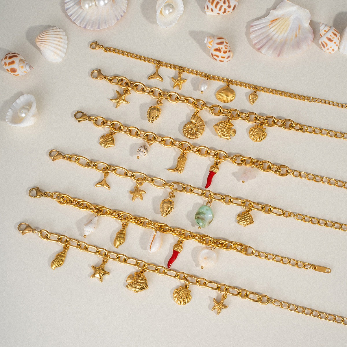Ocean charm bracelets