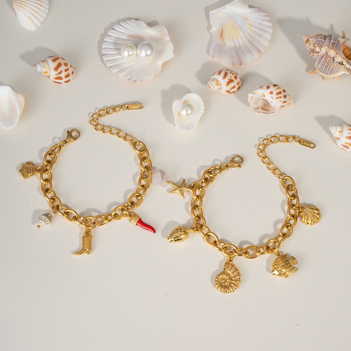 Ocean charm bracelets