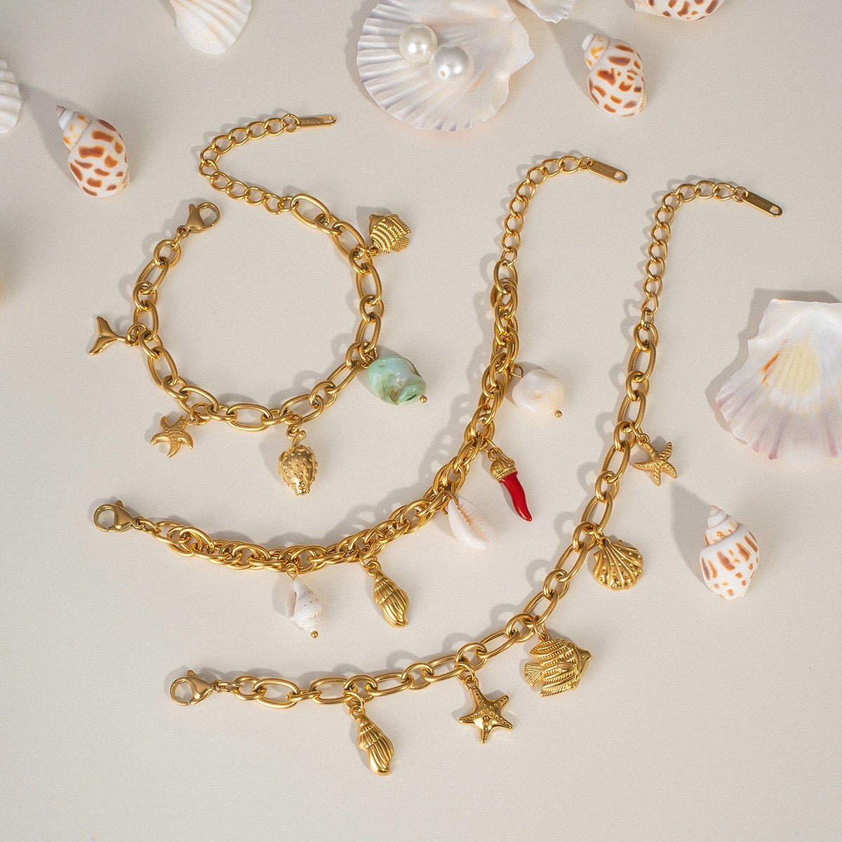 Ocean charm bracelets