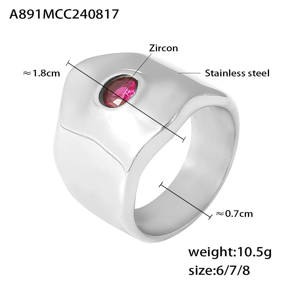 Pink gem ring